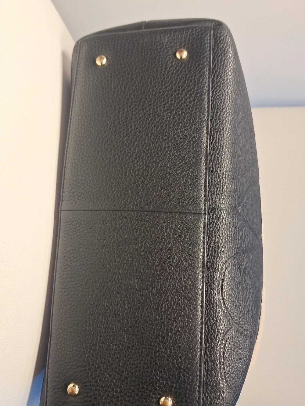 Karl Lagerfeld Paris Black & Cream Leather Tote EUC - Picture 6 of 8